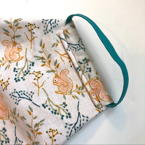 NEW Adult Cotton Cloth Face Mask Squirrel Print - Picture 3 of 8